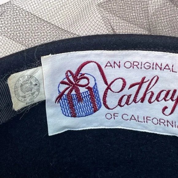 Vintage Tulle Train Art-Deco Rhinestone-Style Pillbox Hat - Picture 7 of 16